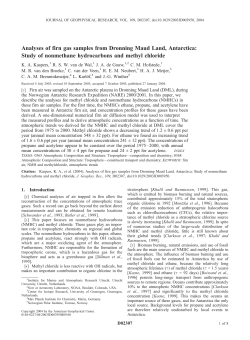 Analyses of firn gas samples from Dronning Maud Land, Antarctica
