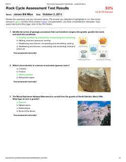 Rock Cycle Assessment Test Results