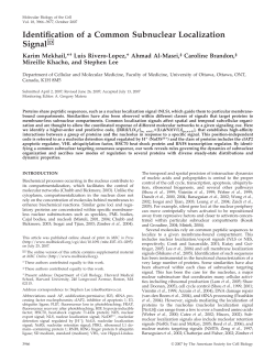 Identification of a Common Subnuclear Localization Signal