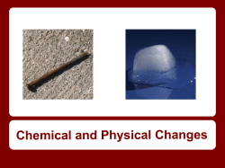 Chemical and Physical Changes