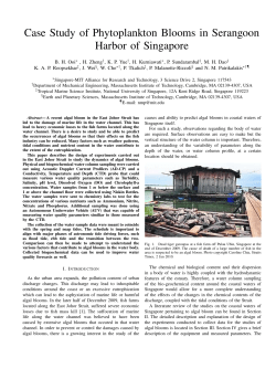 Case Study of Phytoplankton Blooms in Serangoon Harbor of