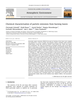 Chemical characterisation of particle emissions from burning leaves