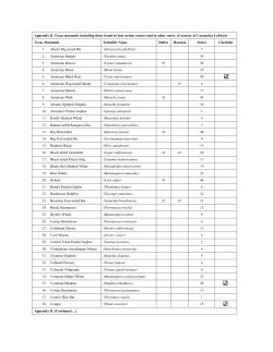 Appendix D. Texas mammals including those found in four urban