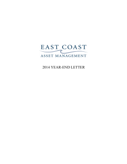 Q4 2014 letter - East Coast Asset Management