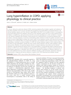 Lung hyperinflation in COPD: applying physiology to clinical practice