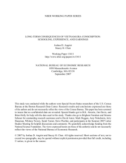 Long-Term Consequences of Vietnam-Era