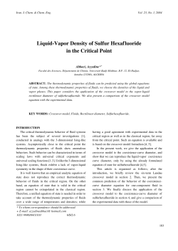 Liquid-Vapor Density of Sulfur Hexafluoride in the Critical Point
