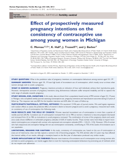 Effect of prospectively measured pregnancy intentions on the
