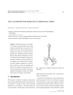 NEW ALGORITHM FOR MODELING OF BRONCHIAL TREES 1