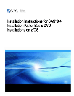 Installation Instructions for SAS&reg; 9.4 Installation Kit for Basic DVD