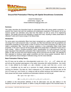 Ground Roll Polarization Filtering with Spatial