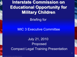 Presentation - National Conference of State Legislatures