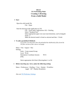 Short handout on NX Drawing Mode
