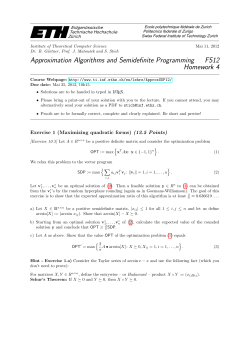 Homework 4 - Institute of Theoretical Computer Science