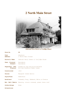 2 North Main Street - 1981 Survey