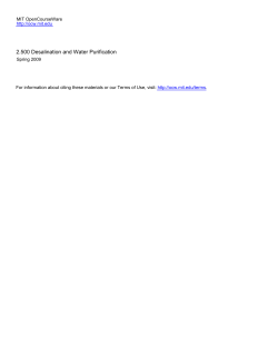 2.500 Desalination and Water Purification