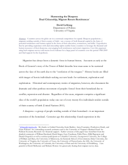 Harnessing the Diaspora - George Washington University School of