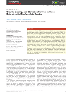 Growth, Grazing, and Starvation Survival in Three Heterotrophic
