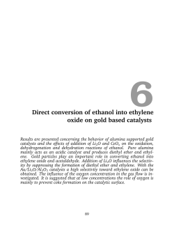 6 Direct conversion of ethanol into ethylene oxide on gold based