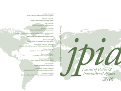 2016 - Journal of Public and International Affairs