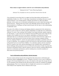 Observations to support industry needs for sea ice information and