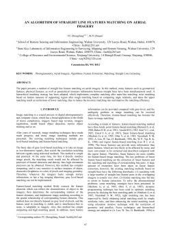 An Algorithm of Straight Line Features Matching on Aerial Imagery