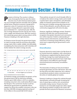 Panama`s Energy Sector: A New Era