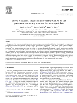 Effects of seasonal succession and water pollution on the protozoan