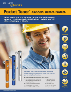 Pocket Toner - Fluke Networks