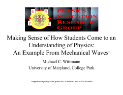 An Example From Mechanical Waves - UMD Physics