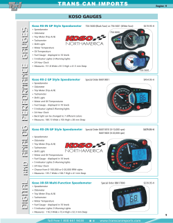 koso gauges - Trans Can Imports