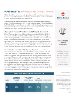 food waste: a problem we cannot ignore