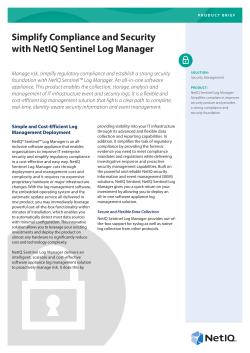 Simplify Compliance and Security with NetIQ Sentinel Log Manager