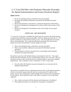 A 12 Year-Old Male with Duchenne Muscular Dystrophy for Spinal