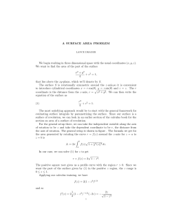 A Surface Area Problem - TTU Math Department