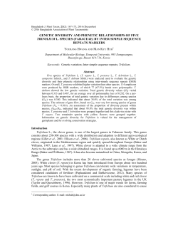 genetic diversity and phenetic relationships of five trifolium l. species