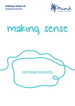 antidepressants - Mind in West Essex