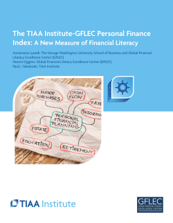 The Personal Finance Index Report