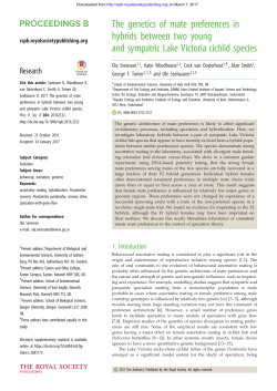 The genetics of mate preferences in hybrids between