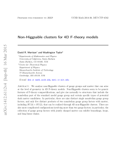 Non-Higgsable clusters for 4D F