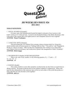 jh weeklies issue #24 2012-2013