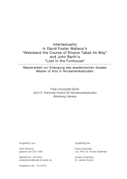 Intertextuality in David Foster Wallace`s - edocs fu