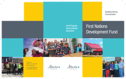 First Nations Development Fund Grant Program Annual Results