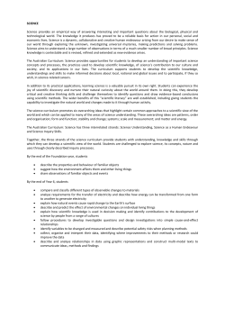 SCIENCE Science provides an empirical way of answering