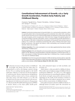 Constitutional Advancement of Growth, aka Early Growth