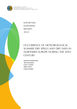Occurrence of meteorological summer dry spells and dry