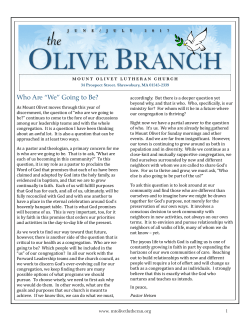 Olive Branch May 2017 - Mount Olivet Lutheran Church
