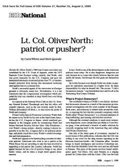 Lt. Col. Oliver North: Patriot or Pusher?