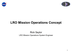 LRO Mission Operations Concept