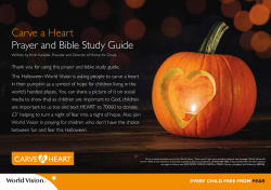 Carve a Heart Prayer and Bible Study Guide